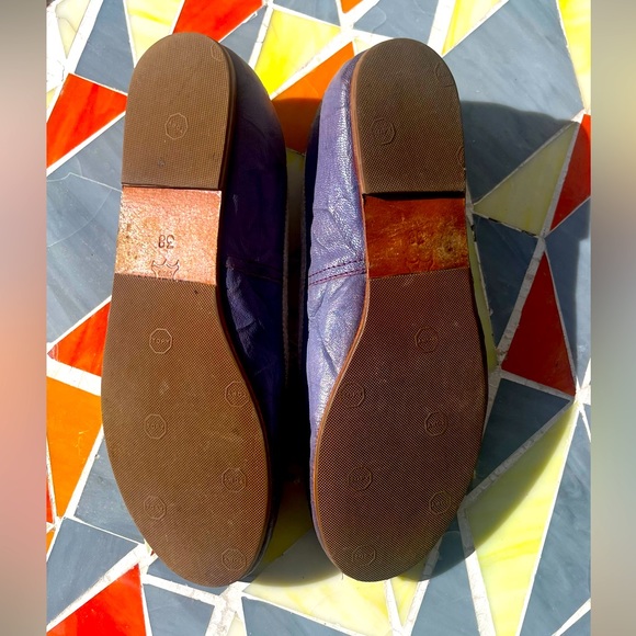 Mexx Women’s Ballet Flats, Leather, Rubber Soles, Purple, Size Euro 38, US 7.5 - Picture 2 of 5